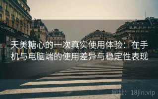 天美糖心的一次真实使用体验：在手机与电脑端的使用差异与稳定性表现