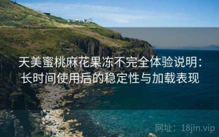 天美蜜桃麻花果冻不完全体验说明：长时间使用后的稳定性与加载表现