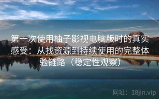 第一次使用柚子影视电脑版时的真实感受：从找资源到持续使用的完整体验链路（稳定性观察）