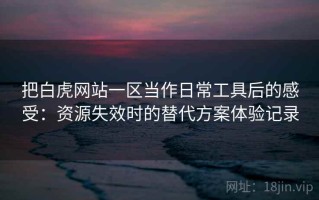 把白虎网站一区当作日常工具后的感受：资源失效时的替代方案体验记录