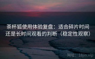 茶杯狐使用体验复盘：适合碎片时间还是长时间观看的判断（稳定性观察）