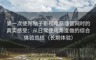 第一次使用柚子影视电脑版官网时的真实感受：从日常使用角度做的综合体验总结（长期体验）