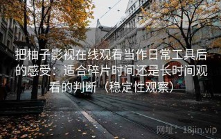 把柚子影视在线观看当作日常工具后的感受：适合碎片时间还是长时间观看的判断（稳定性观察）