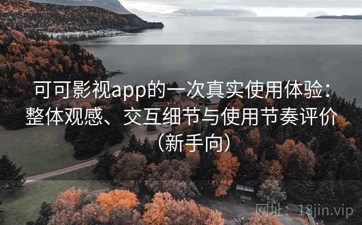 可可影视app的一次真实使用体验：整体观感、交互细节与使用节奏评价（新手向）