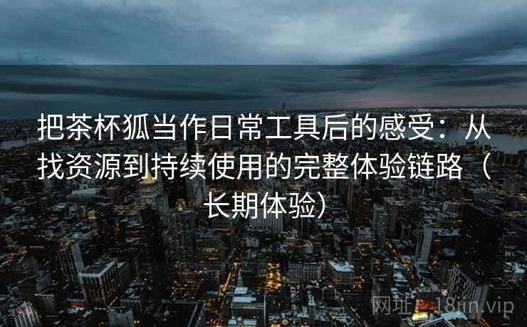 把茶杯狐当作日常工具后的感受:从找资源到持续使用的完整体验链路(长期体验)-第2张图片 把茶杯狐当作日常工具后的感受:从找资源到持续使用的完整体验链路(长期体验)-第2张图片