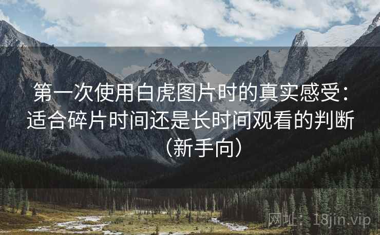 第一次使用白虎图片时的真实感受：适合碎片时间还是长时间观看的判断（新手向）-第1张图片